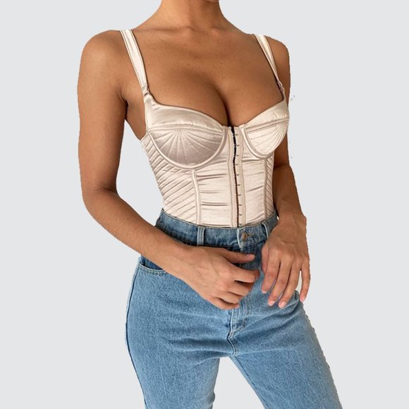 House of CB - Sabrine Corset Bodysuit - Champagne - Picture 6 of 6